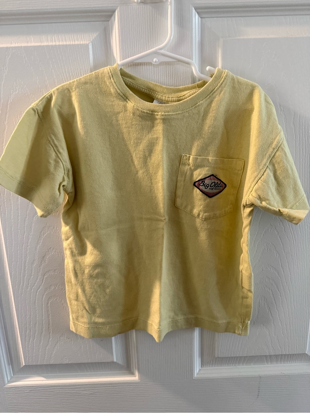 Zara Yellow Short-Sleeve Pocket Tee